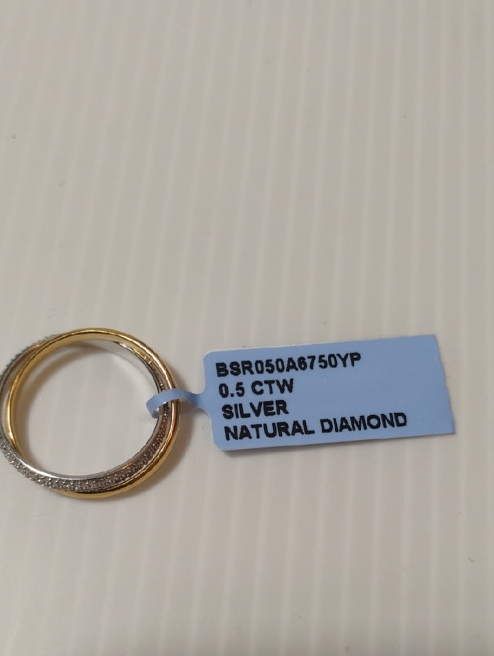 925 Sterling Silver 0.5 CTW Diamond Ring Set New With Tags $1300 - Picture 4 of 9